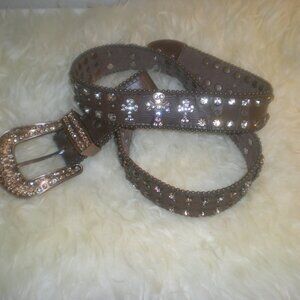 RODEO Brand Genuine Leather western Belt  Size M-L Bronze Brown